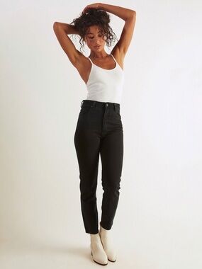 ROLLA’S • Dusters High Rise Slim Jean in Comfort Jet Black